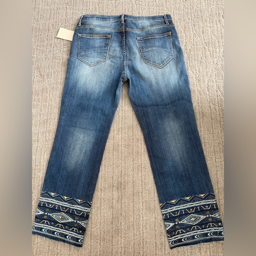 DRIFTWOOD Blue Jeans with Geometric Embroidery - Picture 3 of 8
